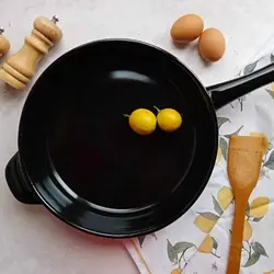 ماهیتابه دسته دار مشکی سرامیکی بزرگ(88790)