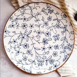 بشقاب گل دار ابی کلکسیونی (6678)