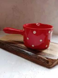 ظروف سرامیکی خال دار قرمز (5564)