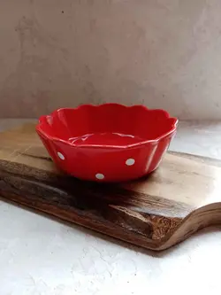ظروف سرامیکی خال دار قرمز (5564)