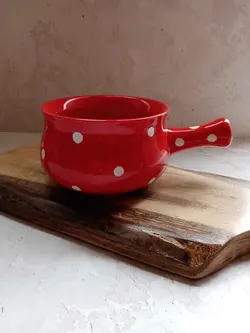 ظروف سرامیکی خال دار قرمز (5564)