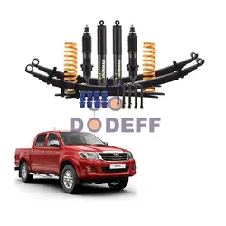 کیت ارتفاع تویوتا هایلوکس ویگو آیرونمن با فنر شمش و بوشها وقامه و پینها