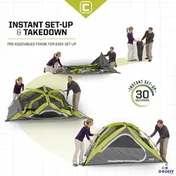 چادر مسافرتی و کمپ Core سبز 3 نفره instant tent