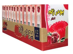 پودر ژله انار سبزنام - 100گرم مجموعه 12 عددی