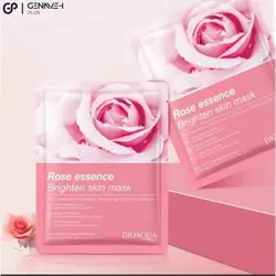 ماسک ورقه ای رز صورتی بیواکوا - کلاژن ساز و آبرسان و هیدراته - فروشگاه آنلاین گناوه پلاس