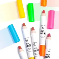 رژلب مات مدادی میس بیوتی گلدن رز شماره 03 - فروشگاه زیبایی سبز