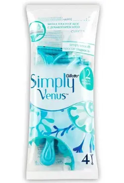 خودتراش ژیلت مدل Simply Venus بسته 4 عددی - فروشگاه زیبایی سبز