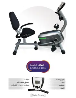 دوچرخه ثابت پشتی دار EMH FITNESS 6300