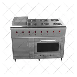 اجاق گاز صنعتی فردار با سرخکن همبرگر