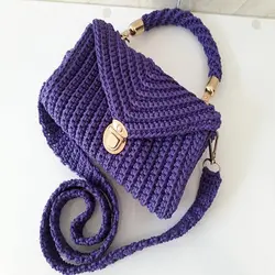 آموزش کیف درب سه گوش مکرومه