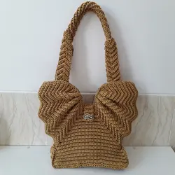 کیف زیگزاکی پاپیون مکرومه