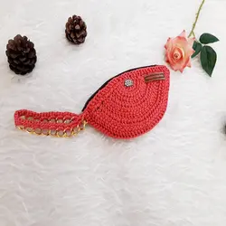 کیف پول مکرومه نیم دایره