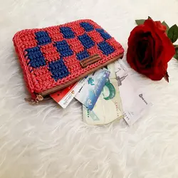 کیف لوازم آرایش مکرومه