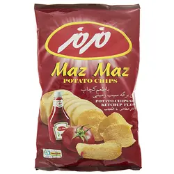 چیپس برگه سیب زمینی مزمز با طعم کچاپ 60 گرم - خرید در منزل