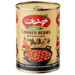 کنسرو لوبیا چیتی با سس گوجه فرنگی خوشبخت - 380 گرم - خرید در منزل