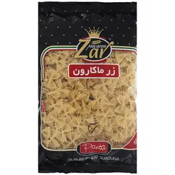 ماکارونی پروانه ای زر ماکارون مقدار 500 گرم - خرید در منزل