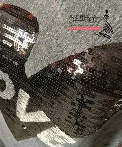 تونیک بافت بلند مجلسی جلو پولک دار