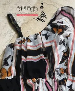 پیراهن مجلسی کوتاه مدل پروانه