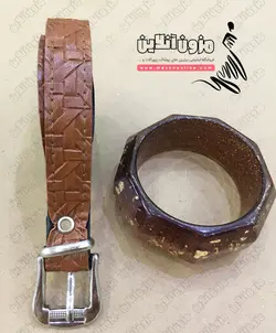 کمربند زنانه عسلی