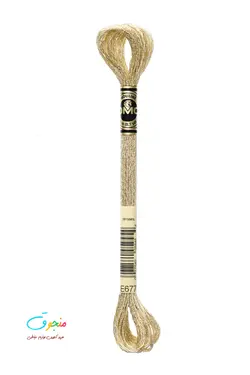 نخ دمسه زری متالیک کد E677