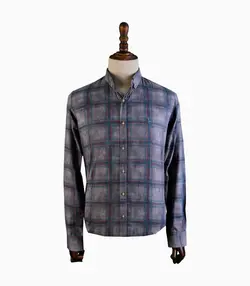 پیراهن آستین بلند مردانه مدل چهارخونه کد 1012