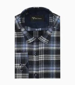 پیراهن پشمی چهارخانه مردانه کد 543