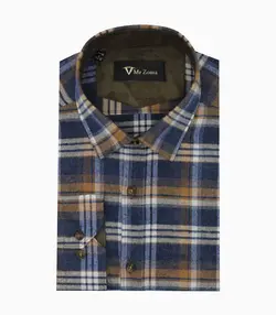 پیراهن پشمی چهارخانه مردانه کد 543