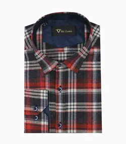 پیراهن پشمی چهارخانه مردانه کد 543