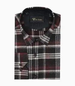 پیراهن پشمی چهارخانه مردانه کد 543