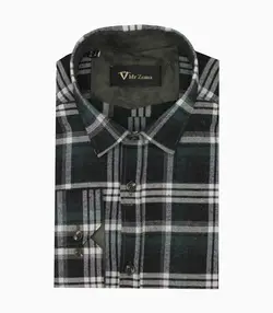 پیراهن پشمی چهارخانه مردانه کد 543