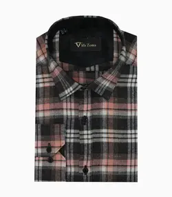 پیراهن پشمی چهارخانه مردانه کد 543