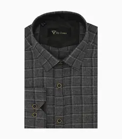 پیراهن چهارخانه پشمی مردانه کد 544