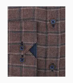 پیراهن چهارخانه پشمی مردانه کد 544