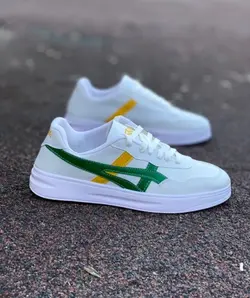 کفش کتونی ونس ASICS سفید سبز زرد