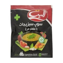 سوپ سبزیجات با طعم مرغ الیت+ 80گرم