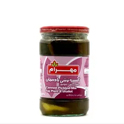کنسرو ترشی بادمجان مخلوط درشت با موسیر مهرام
