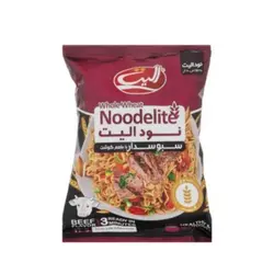 نودالیت سبوسدار با طعم گوشت الیت - 75 گرم