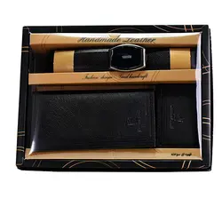 ست کیف و کمربند مردانه مدل داماد