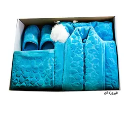 سرویس حوله پالتویی 3 تکه ساینا مدل بهار