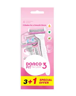 خودتراش زنانه سه لبه دورکو بسته 4 عددی مدل TRC200PK