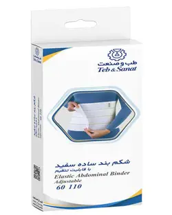 شکم بند سفید با قابلیت تنظیم سایز XL کد 60110 طب و صنعت