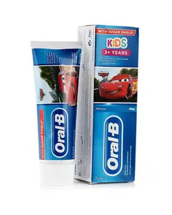 خمیر دندان کودک اورال بی Junior +3 Years مدل Cars حجم 75 میلی لیتر
