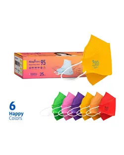 ماسک سه بعدی نانو مدل فیش سایز کوچک N95 شاد بسته ۲۵ عددی