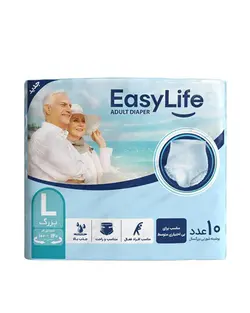 پوشینه شورتی بزرگسال ایزی لایف سایز بزرگ بسته 10 عددی
