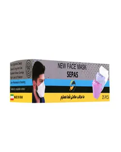 ماسک نیو فیس چهار لایه کربن اکتیو سپاس بسته 25 عددی