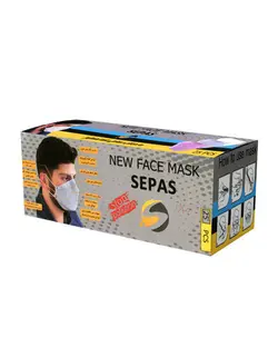 ماسک نیو فیس چهار لایه سپاس بسته 25 عددی