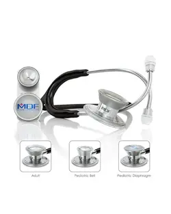 گوشی پزشکی دو طرفه بزرگسال و اطفال دو دیافراگم تیتانیوم MDF مدل 777DT