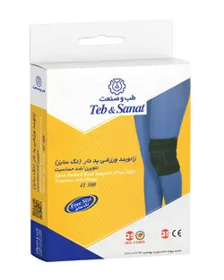 زانوبند ورزشی پد دار نئوپرن تک سایز کد 41300 طب و صنعت