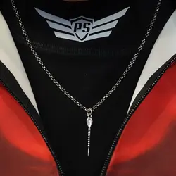 گردنبند طرح دارت - نقره ای