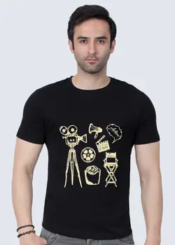 تیشرت یقه گرد طرح سینما